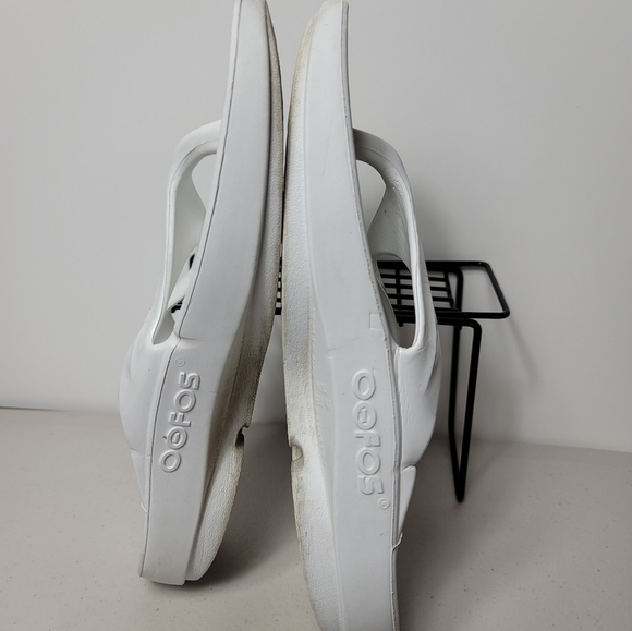 Oofos Oolala Luxe Flip Flops Womens Size 10 White Comfort Recovery Sandals Thong - Picture 5 of 9
